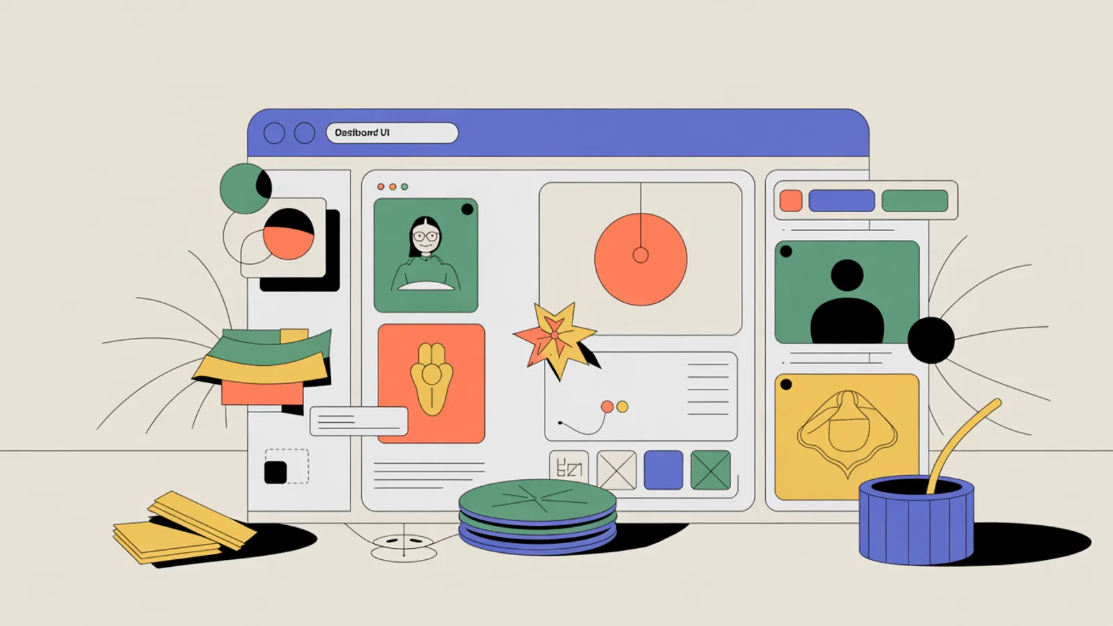 Modern dashboard UI trend board