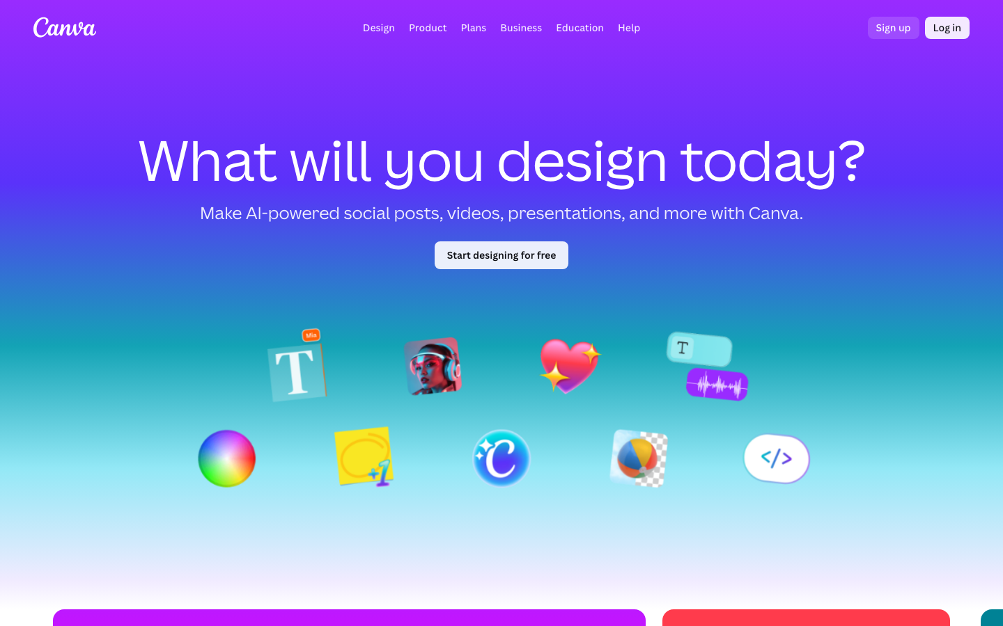 Canva product page screenshot