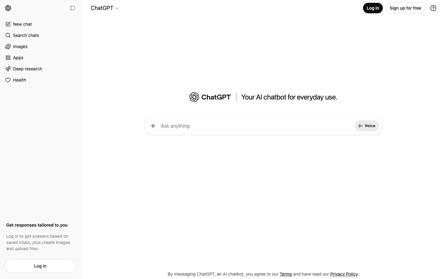 ChatGPT product page screenshot